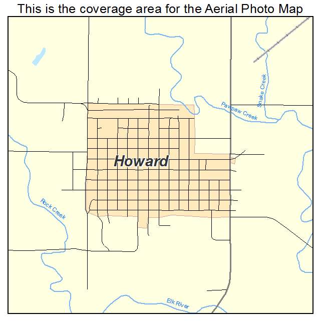 Howard, KS location map 