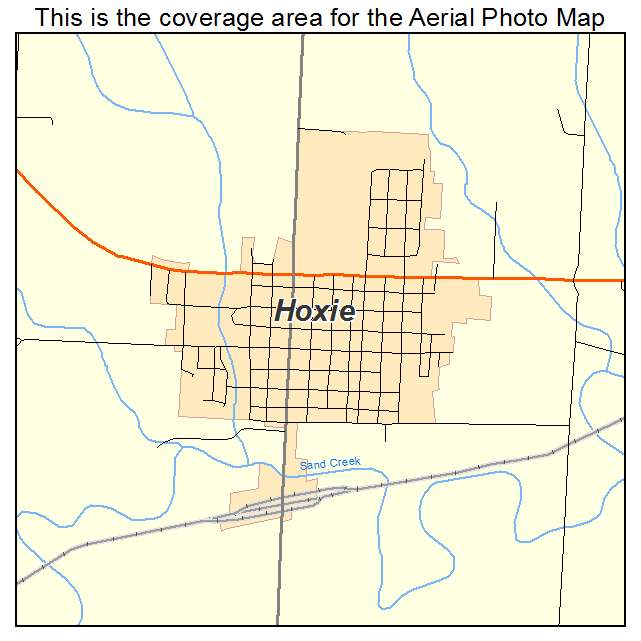 Hoxie, KS location map 