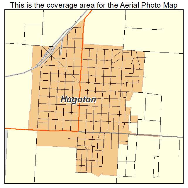 Hugoton, KS location map 