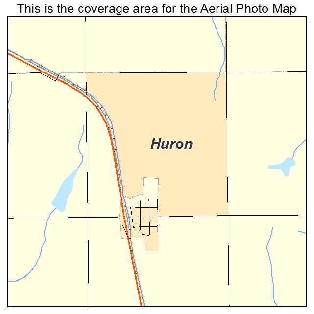 Huron, KS location map 