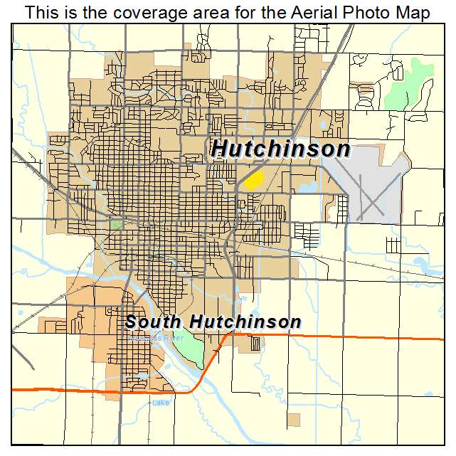 Hutchinson, KS location map 