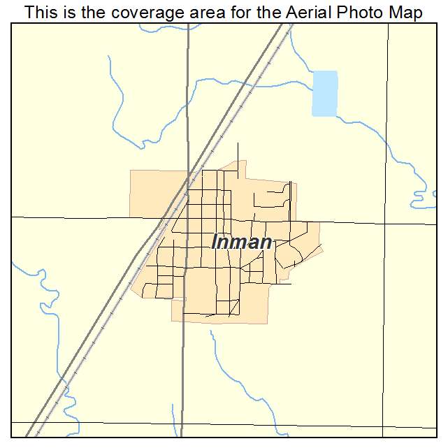 Inman, KS location map 