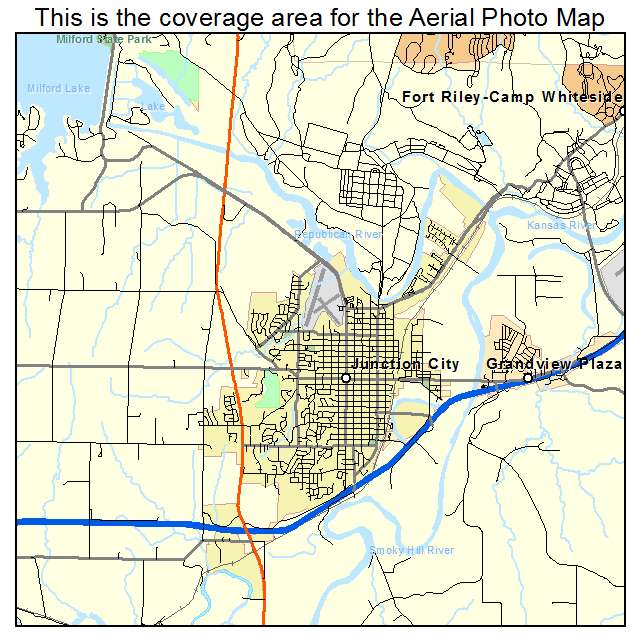 Junction City, KS location map 