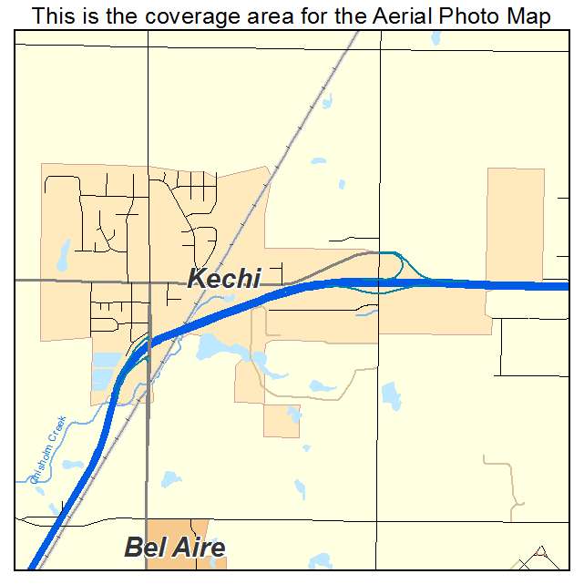 Kechi, KS location map 