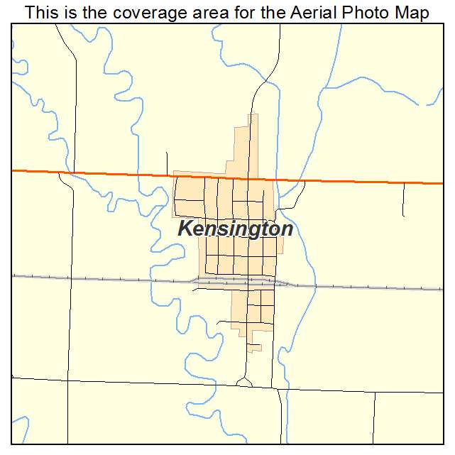 Kensington, KS location map 