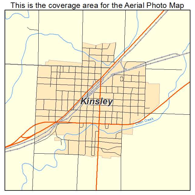 Kinsley, KS location map 