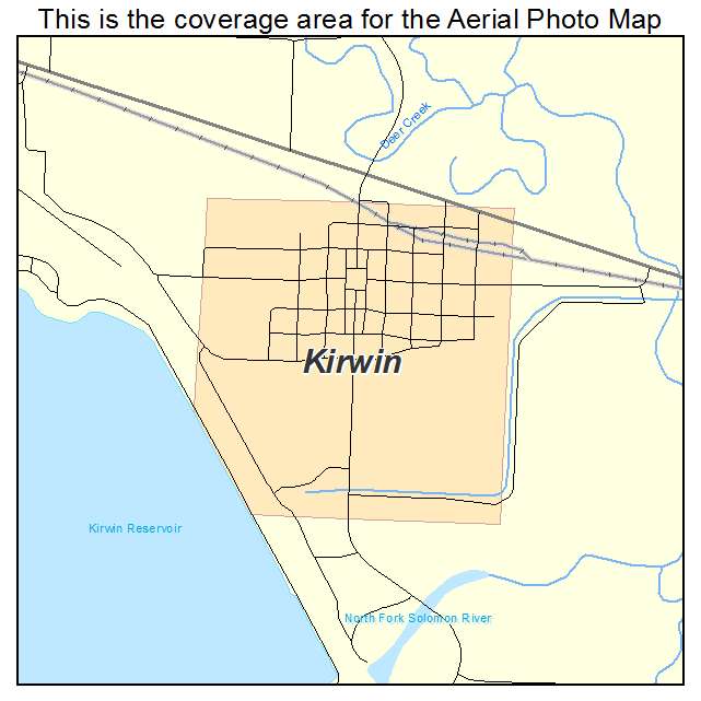 Kirwin, KS location map 