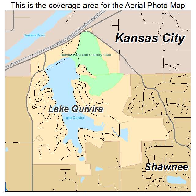 Lake Quivira, KS location map 