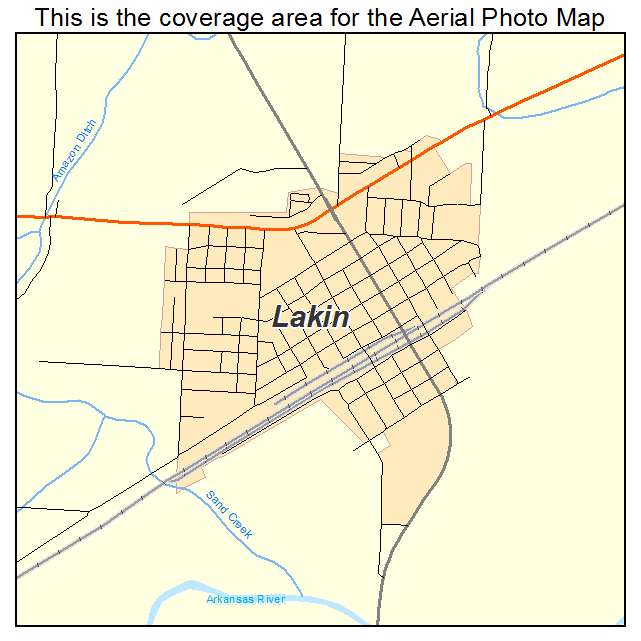 Lakin, KS location map 