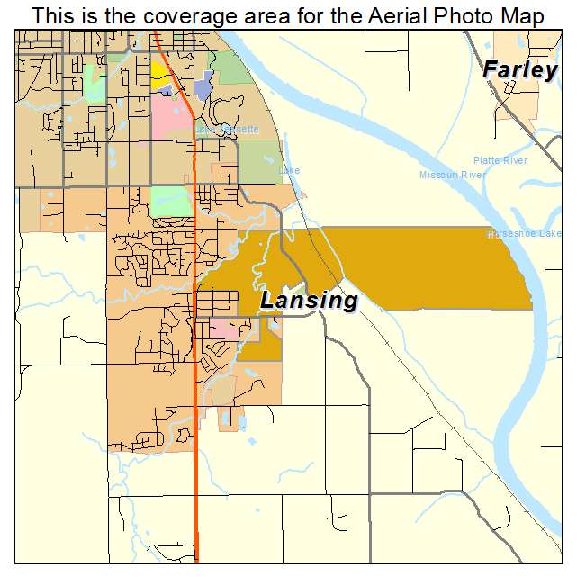 Lansing, KS location map 