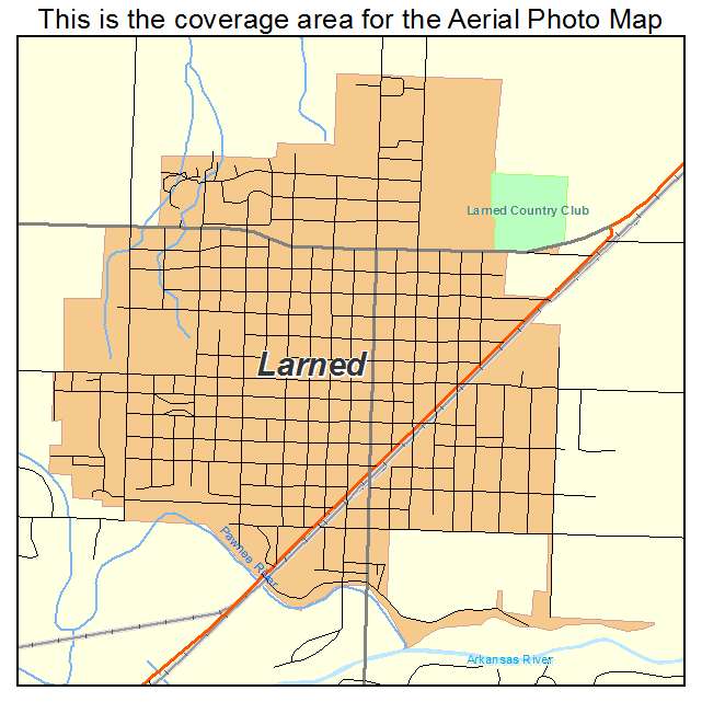 Larned, KS location map 