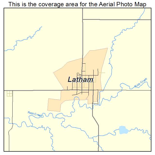 Latham, KS location map 