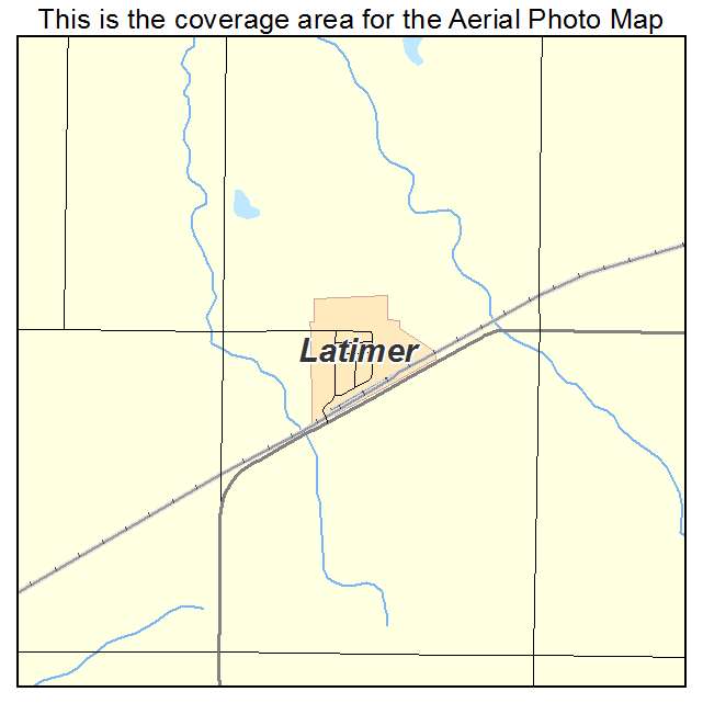 Latimer, KS location map 