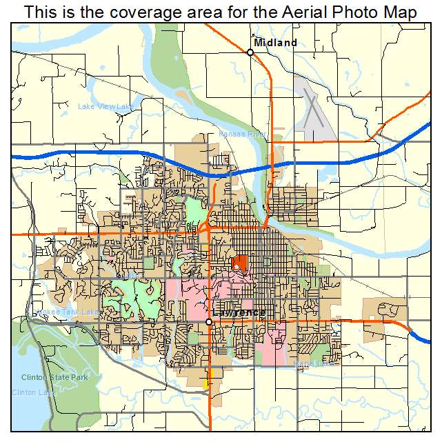 Lawrence, KS location map 