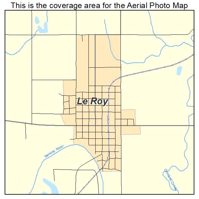 Le Roy, KS location map 