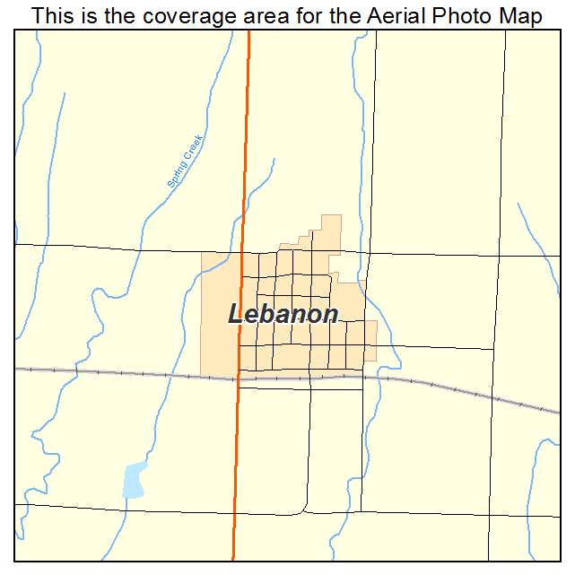 Lebanon, KS location map 