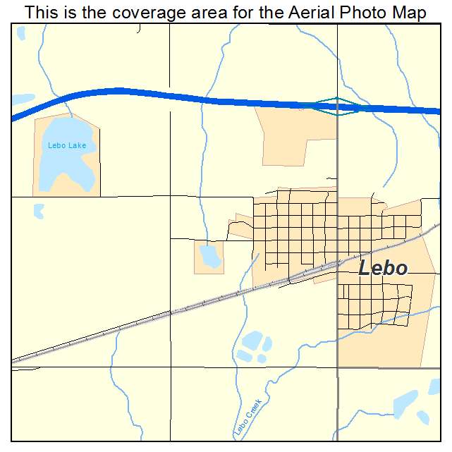 Lebo, KS location map 