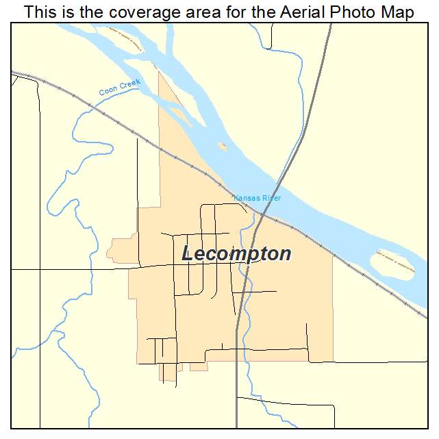 Lecompton, KS location map 