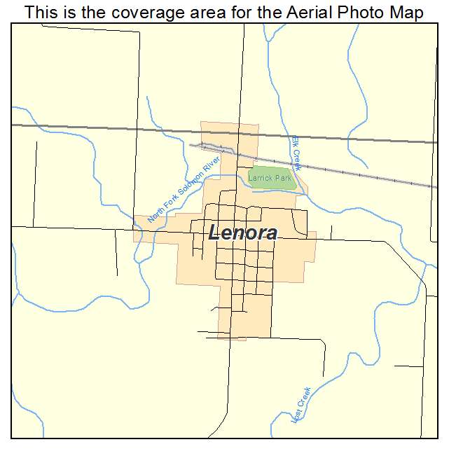 Lenora, KS location map 