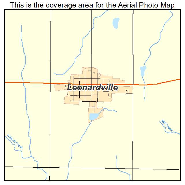 Leonardville, KS location map 