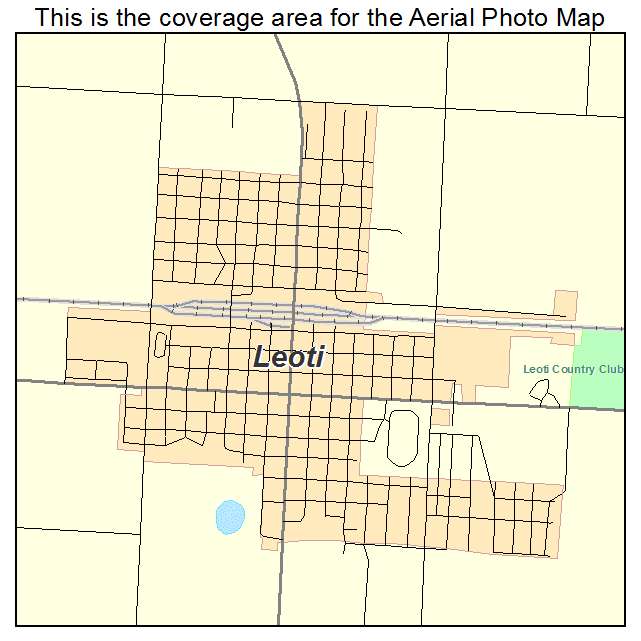 Leoti, KS location map 