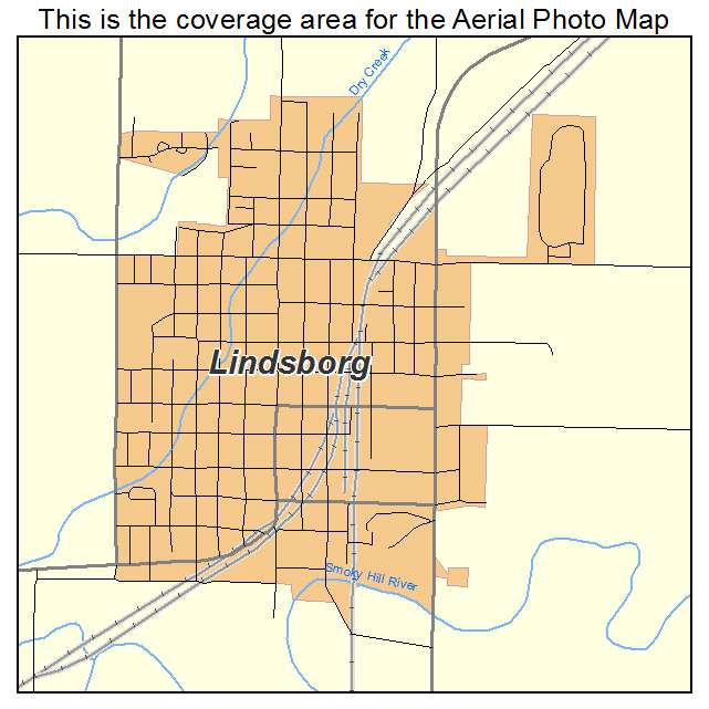 Lindsborg, KS location map 
