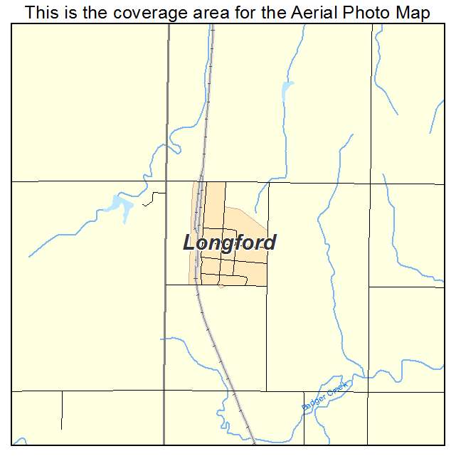 Longford, KS location map 