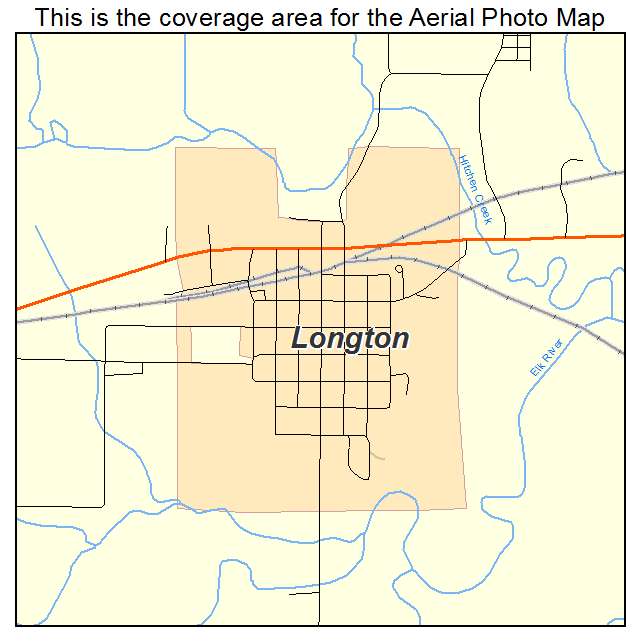 Longton, KS location map 