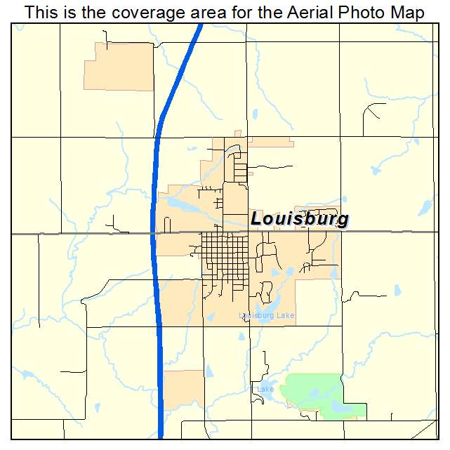 Louisburg, KS location map 