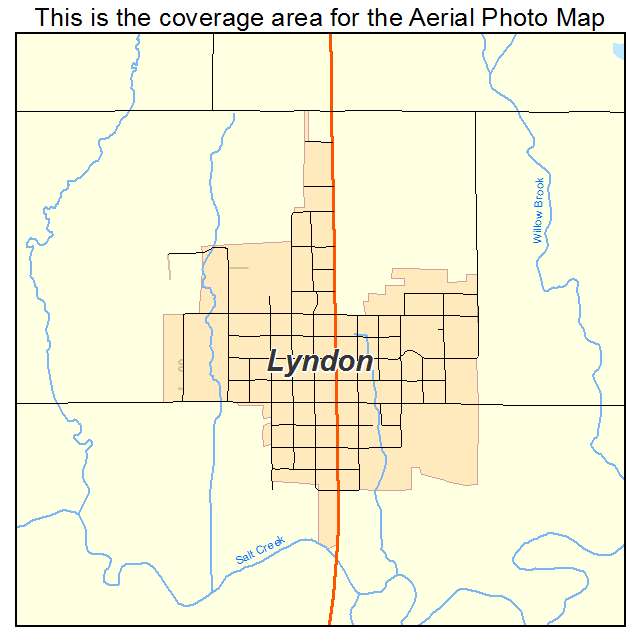 Lyndon, KS location map 