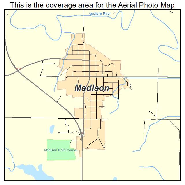Madison, KS location map 
