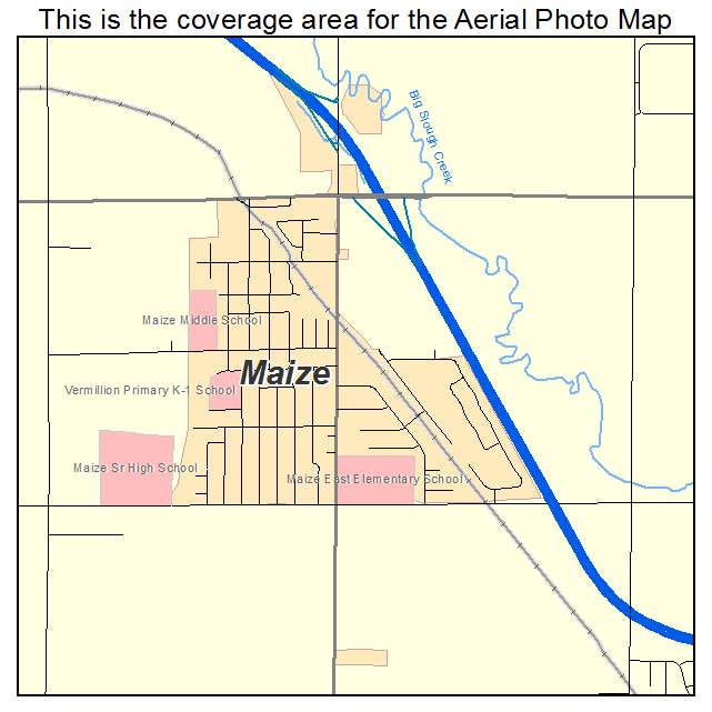 Maize, KS location map 