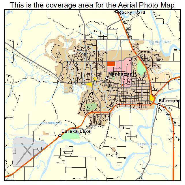 Manhattan, KS location map 