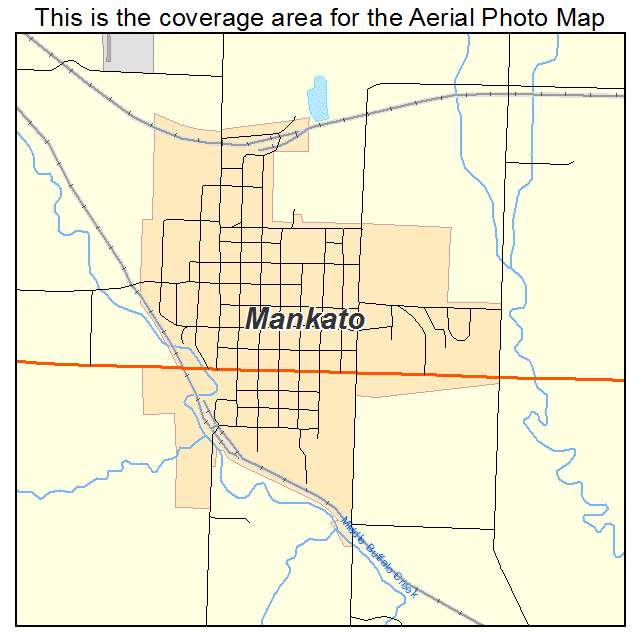 Mankato, KS location map 