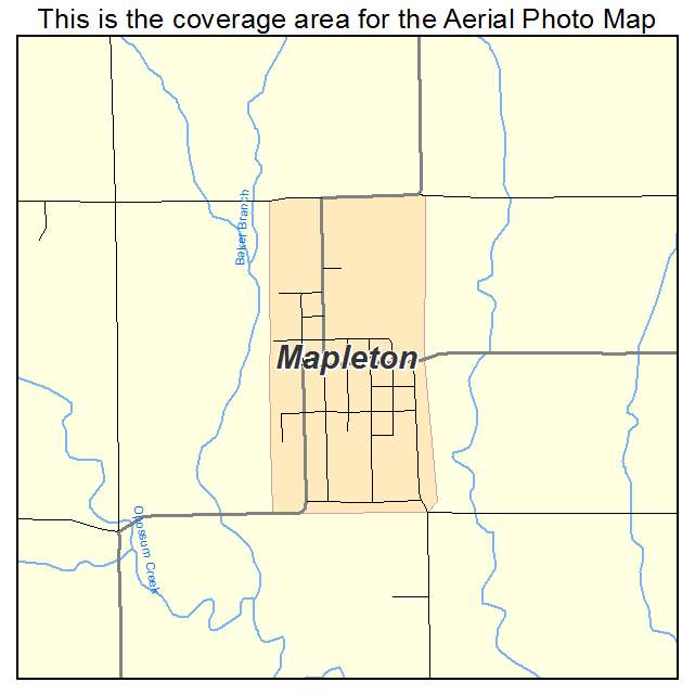 Mapleton, KS location map 