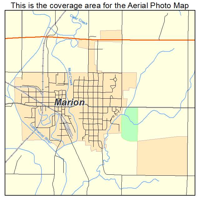 Marion, KS location map 