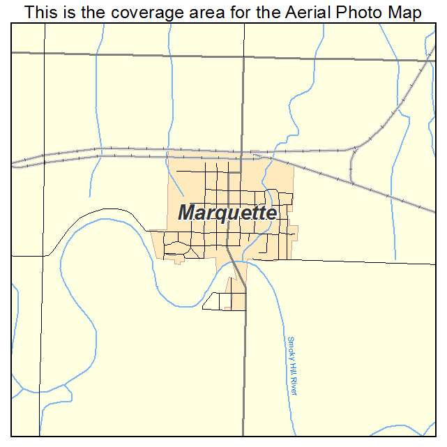 Marquette, KS location map 
