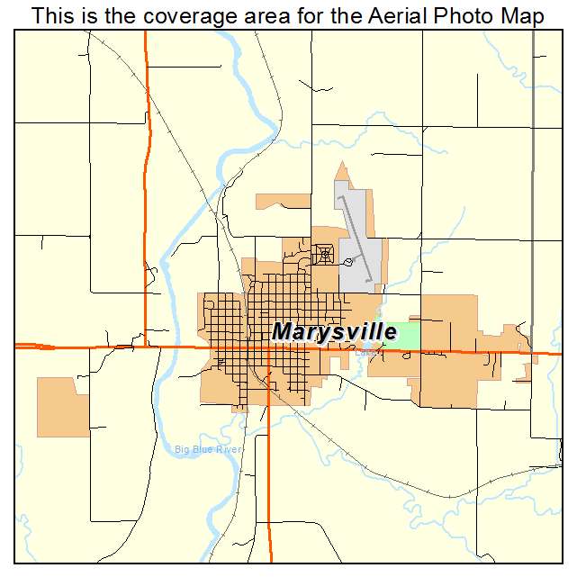 Marysville, KS location map 