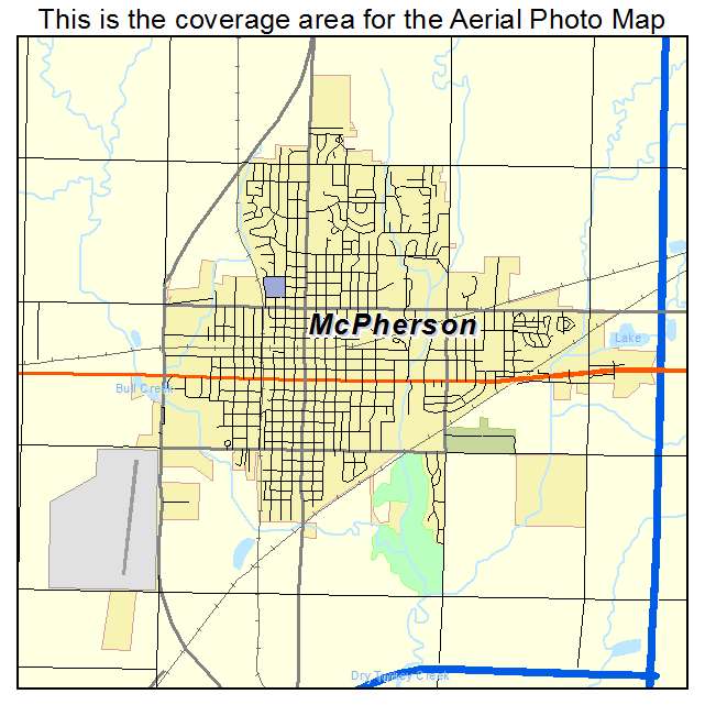 McPherson, KS location map 