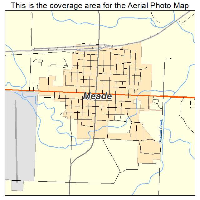 Meade, KS location map 