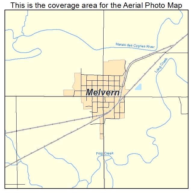 Melvern, KS location map 