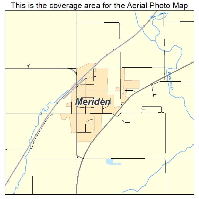 Meriden, KS location map 