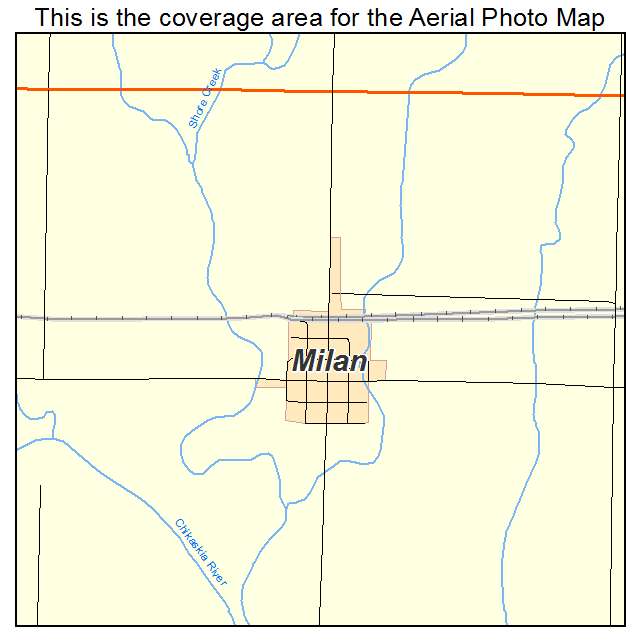 Milan, KS location map 