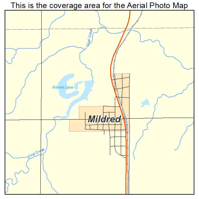 Mildred, KS location map 