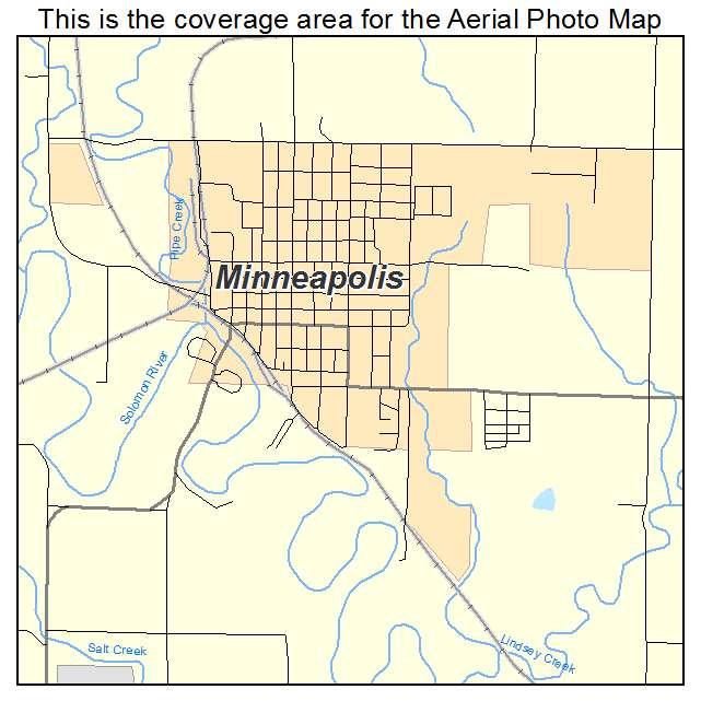 Minneapolis, KS location map 