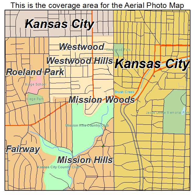 Mission Woods, KS location map 