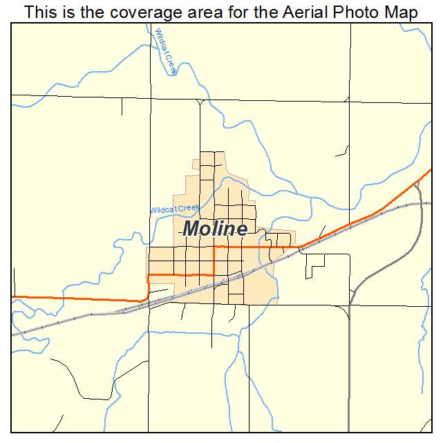 Moline, KS location map 