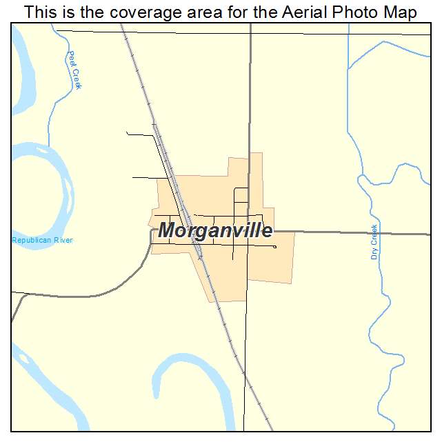 Morganville, KS location map 