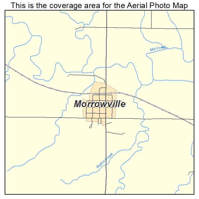 Morrowville, KS location map 