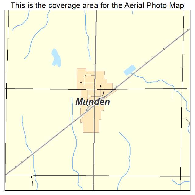 Munden, KS location map 
